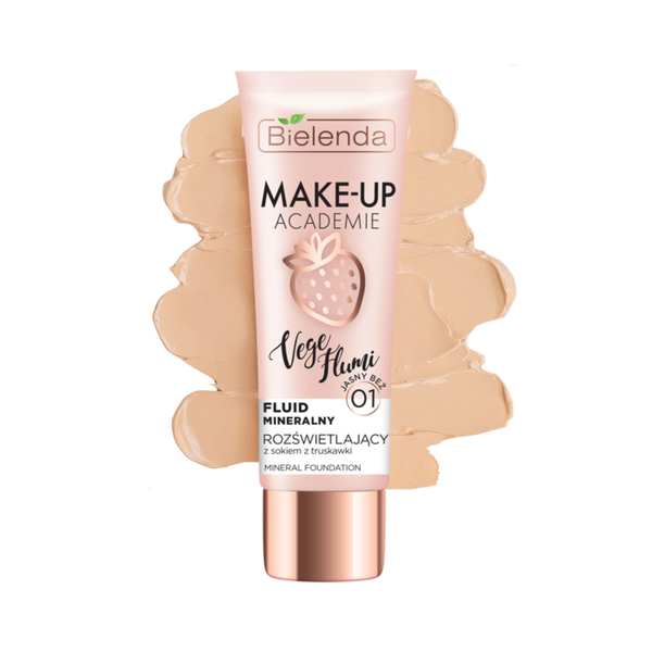 Bielenda Make-Up Academie Vege Flumi Illuminating Mineral Fluid No. 01 Light Beige 30g
