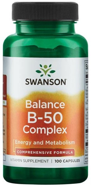 Swanson Balance B-50 Vitamin B Complex 100 Capsules