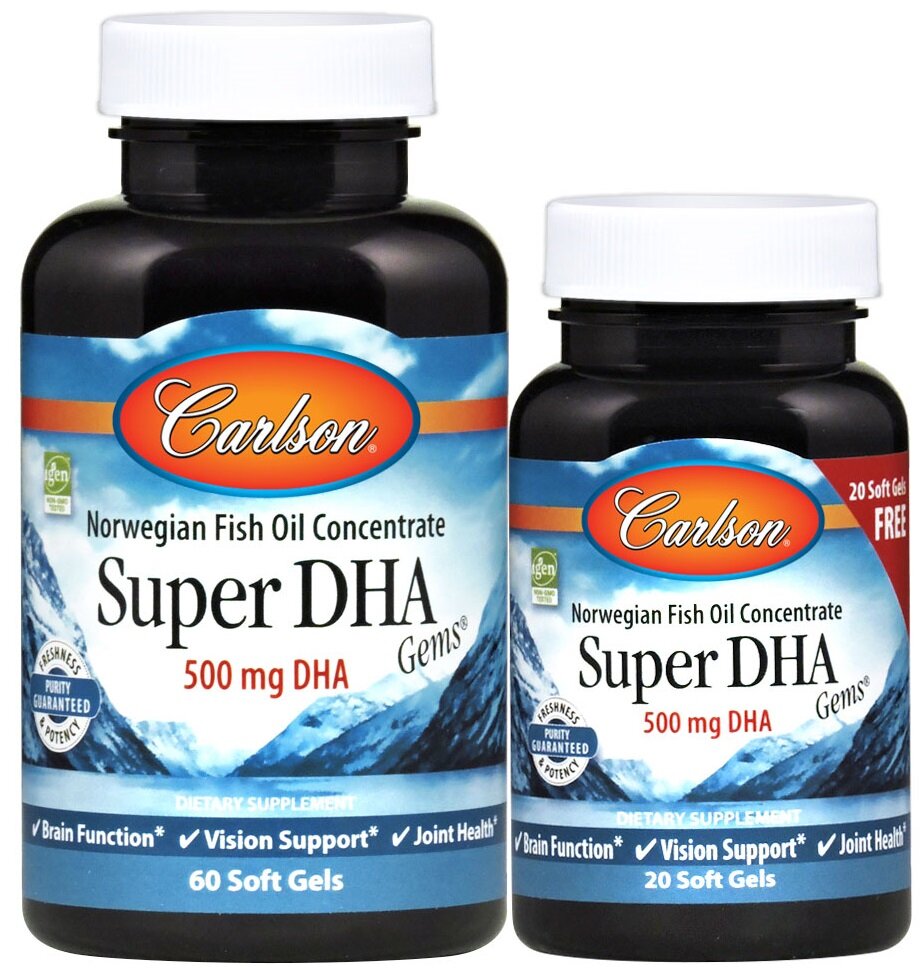 Super DHA Gems, 500mg - 60 + 20 softgels