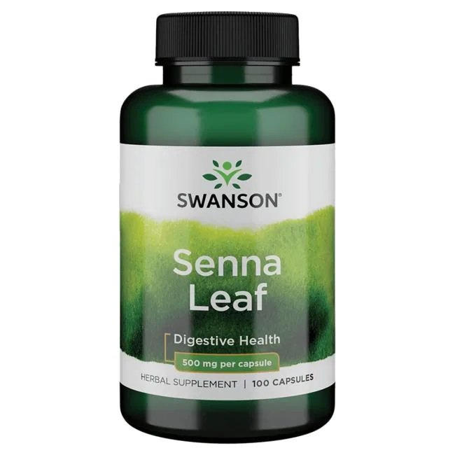 Swanson Senna Leaf 500mg Gut Support 100 Capsules