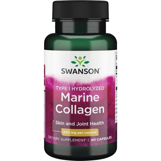 Swanson Type I Hydrolyzed Marine Collagen 60 Capsules