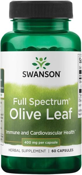 Swanson Full Spectrum Olive Leaf 400mg 60 Capsules
