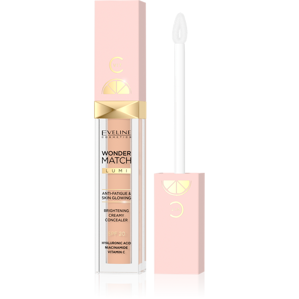 Eveline Wonder Match Lumi Rozświetlający Korektor z Witaminą C SPF15 Nr 20 Nude Warm 6,8ml