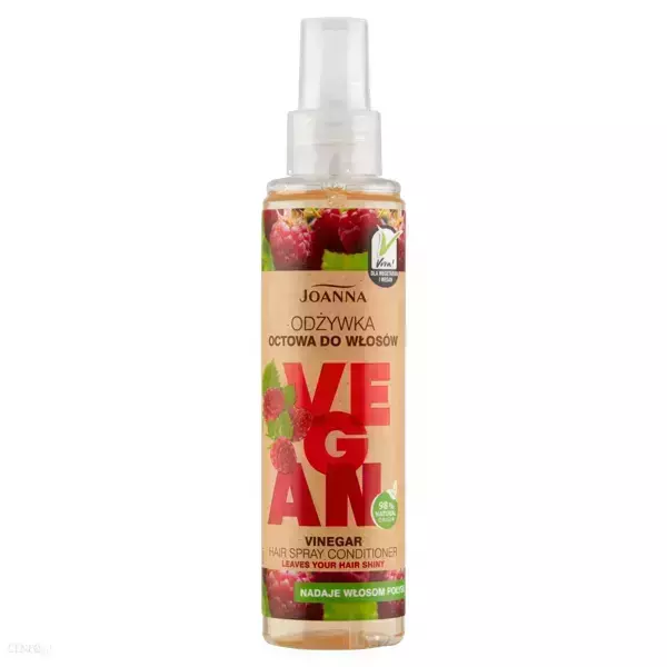 Joanna Vegan Vinegar Spray Conditioner with Raspberry for Shiny Hair 150ml