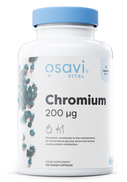 Osavi Chromium 200mcg for Normal Blood Sugar and Metabolism 120 Vegan Caps