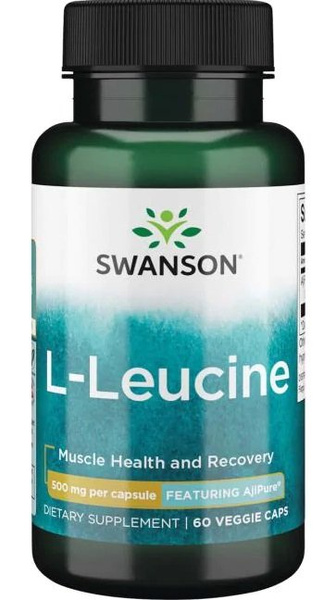 Swanson AjiPure L-Leucine 500mg 60 Vcapsules