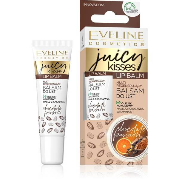 Eveline Juicy Kisses Multi Regenerating Lip Balm Chocolate Passion 12ml