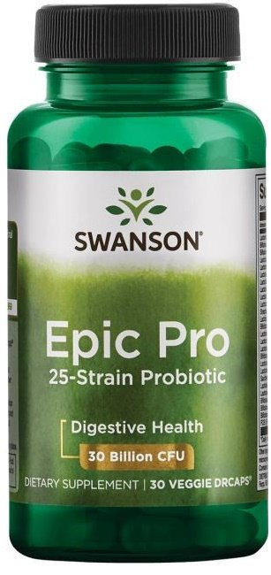 Swanson Epic Pro 25-Strain Probiotic 30 Kapsules