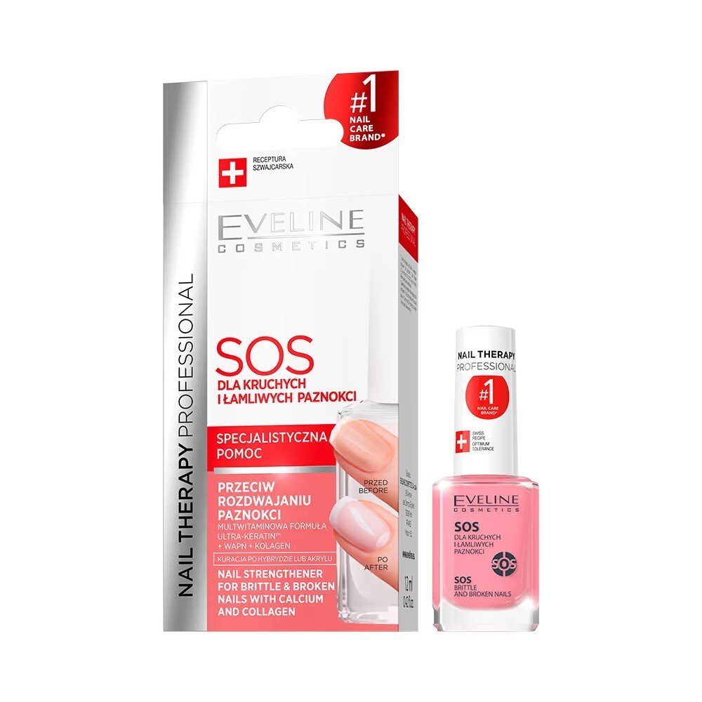 Eveline Strengthening Nail Conditioner With Calcium And Collagen SOS 12ml