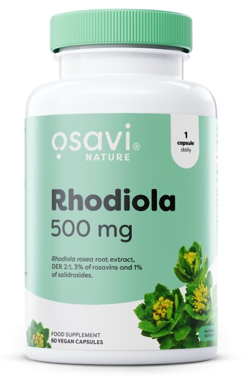 Osavi Rhodiola 500mg Różeniec Górski Wspiera Organizm Łagodząc Stany Nerwowe 60 Kapsułek