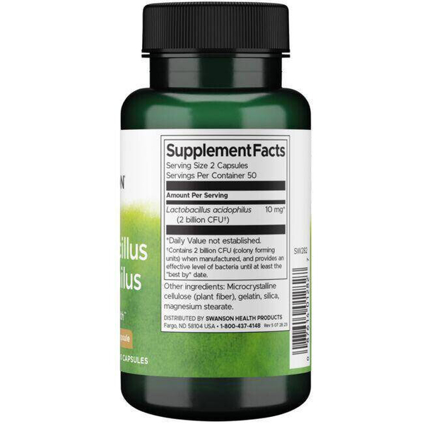 Swanson Lactobacillus Acidophilus 1 Billion CFU 100 Kapsułek