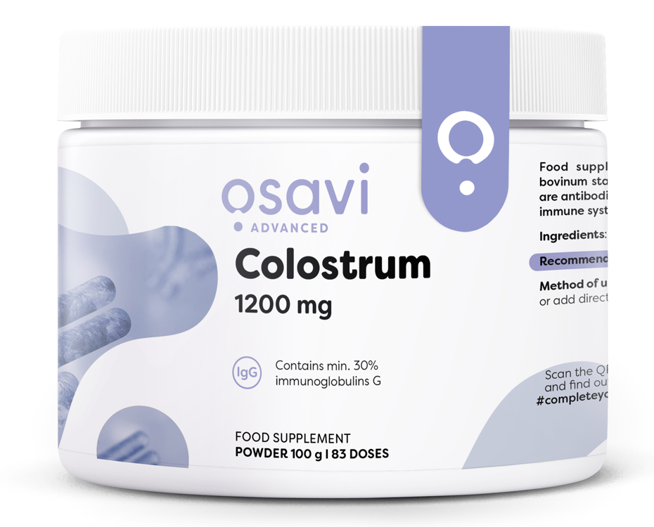 Osavi Colostrum Powder Wspomaga Odporność 1200mg 100g