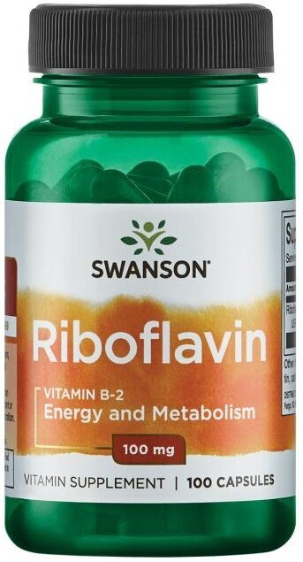 Swanson Riboflavin Vitamin B-2 100mg 100 Kapsułek