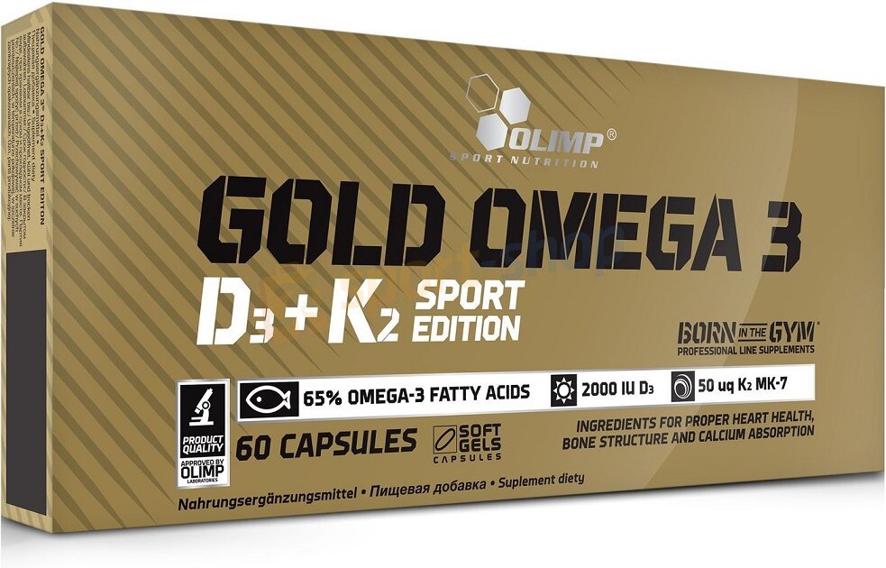 Olimp Gold Omega 3 D3 + K2 Sport Edition 60 Capsules