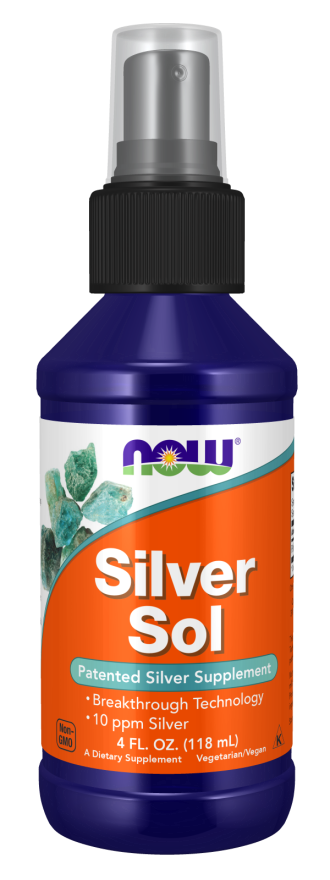 Now Foods Silver Sol Colloidal Silver Has Antiseptic Effects 118ml