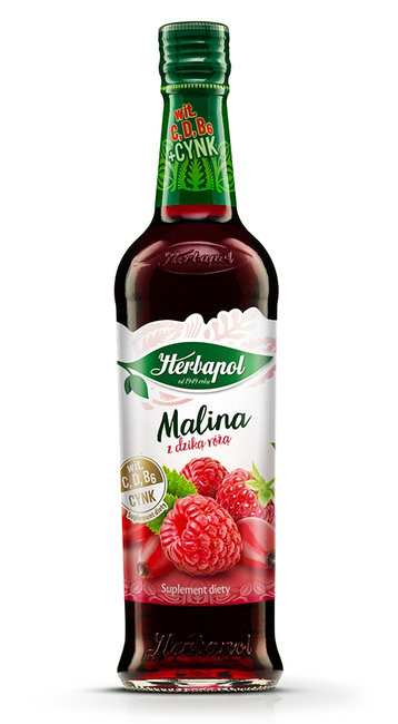 Herbapol Syrop o Smaku Malinowo-Różanym 420ml