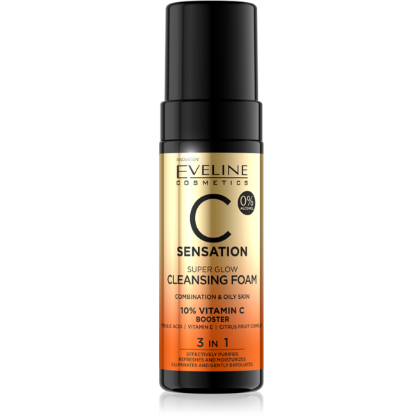 Eveline C Sensation Pianka Oczyszczająca 3w1 do Skóry Tłustej i Mieszanej 150ml