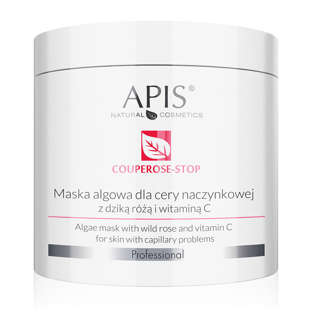 Apis Professional Couperose Stop Algae Mask with Wild Rose and Vitamin C for Capillary and Sensitive Skin 200g