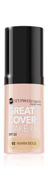 Bell HypoAllergenic Great Cover Make-Up SPF20 Hypoallergenic Intensive Coverage Mousse Foundation 02 Warm Beige 20g