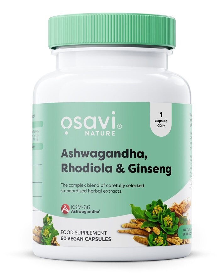 Ashwagandha + Rhodiola & Ginseng - 60 vegan capsules