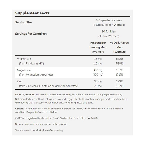 Now Foods ZMA Sports Recovery 90 Capsules