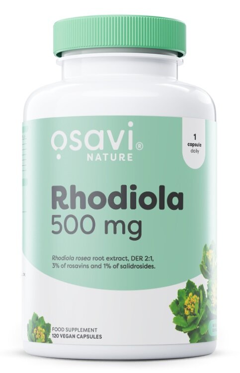 Osavi Rhodiola 500mg Rhodiola Rosea Supports Body by Relieving Nervous Conditions 120 Vegan Capsules