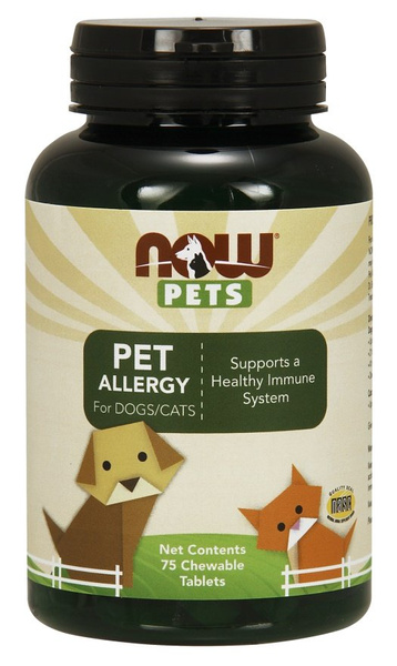 Now Foods Pets Pet Allergy Suplement dla Zwierząt 75 Tabletek