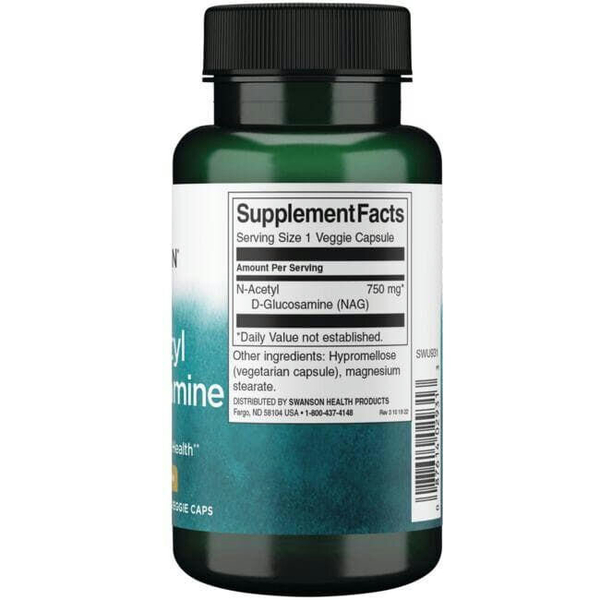 Swanson N-Acetyl D-Glucosamine 750mg 60 Kapsułek
