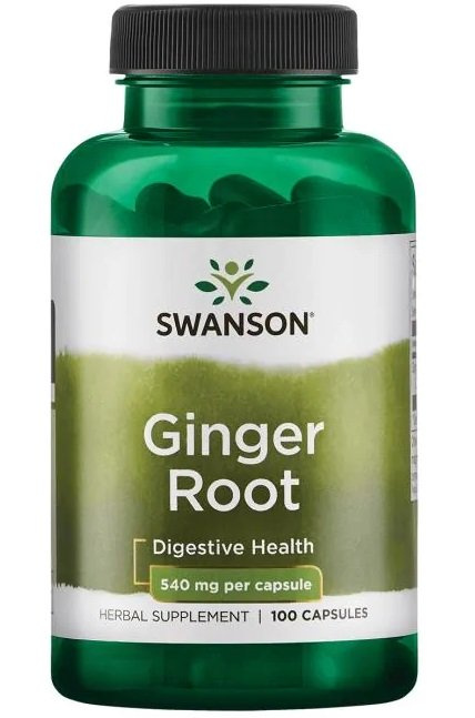 Swanson Ginger Root 540mg Imbir Korzeń 100 Kapsułek