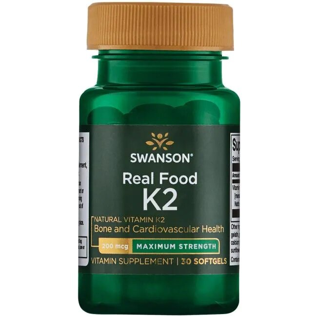 Swanson Vitamin K-2 Natural 200mcg 30 Kapsułek