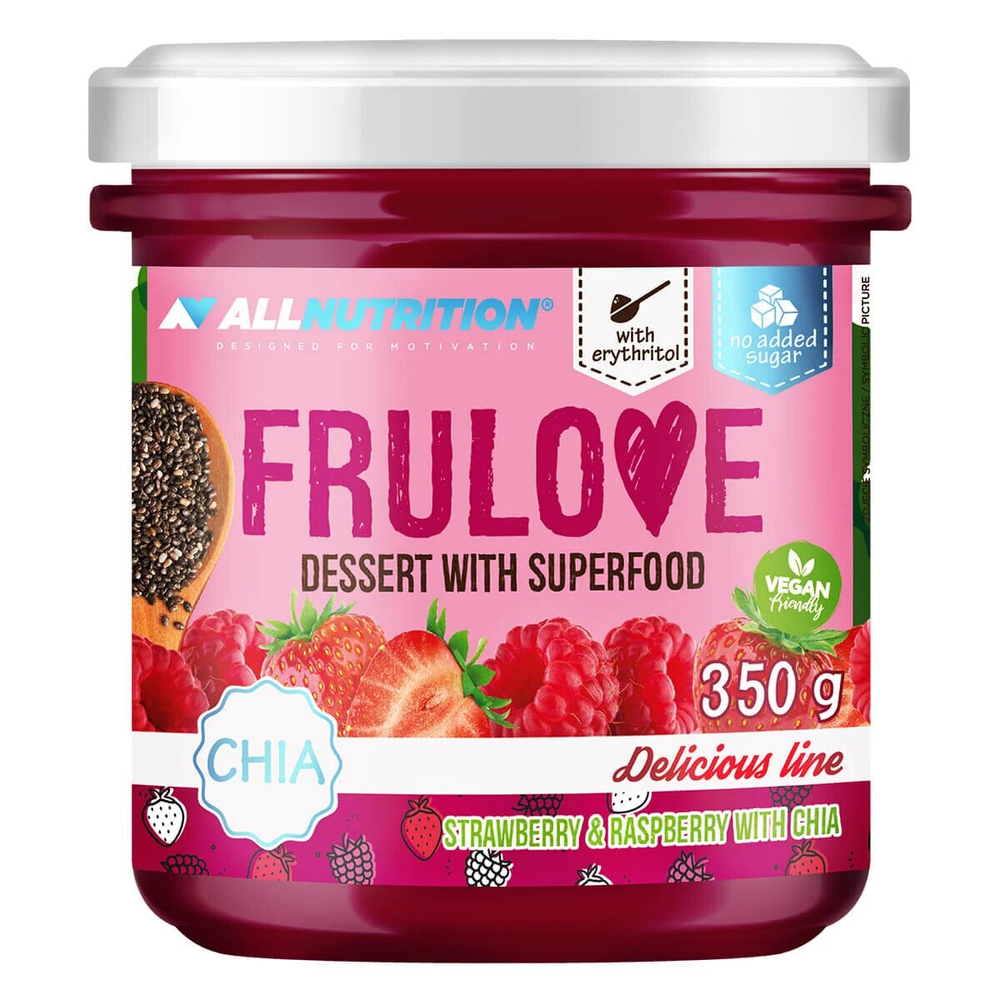 Allnutrition Delicious Line Frulove Dessert with Superfood Strawberry & Raspberry with Chia 350g