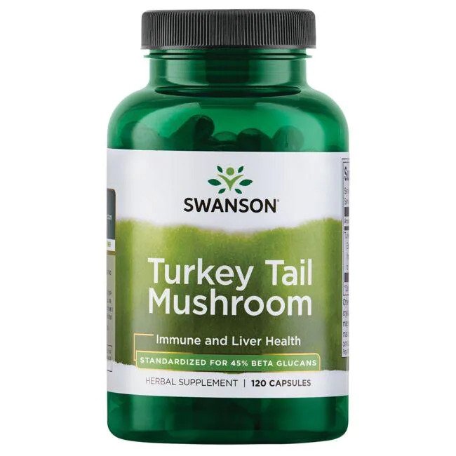 Swanson Turkey Tail Mushroom for Immunity Support 120 Capsules