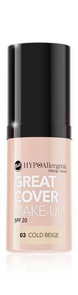 Bell HypoAllergenic Great Cover Make-Up SPF20 Hypoallergenic Intensive Coverage Mousse Foundation 03 Cold Beige 20g