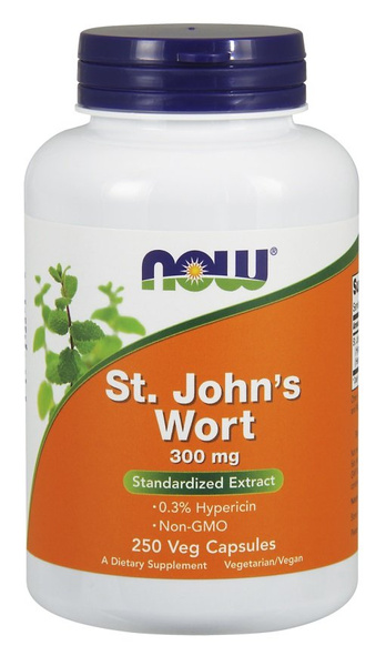 Now Foods St. John's Wort Dziurawiec 300mg Wspomaga Układ Moczowy i Trawienny Łagodzi Napięcia Nerwowe 250 Kapsułek
