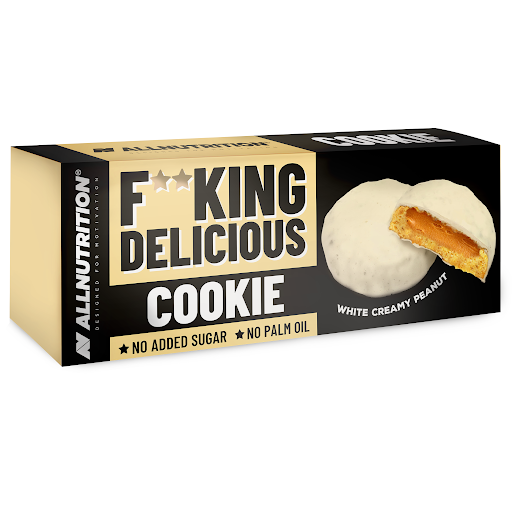 Allnutrition Fitking Delicious Cookie White Creamy Peanut Kruche Ciasteczka 128g