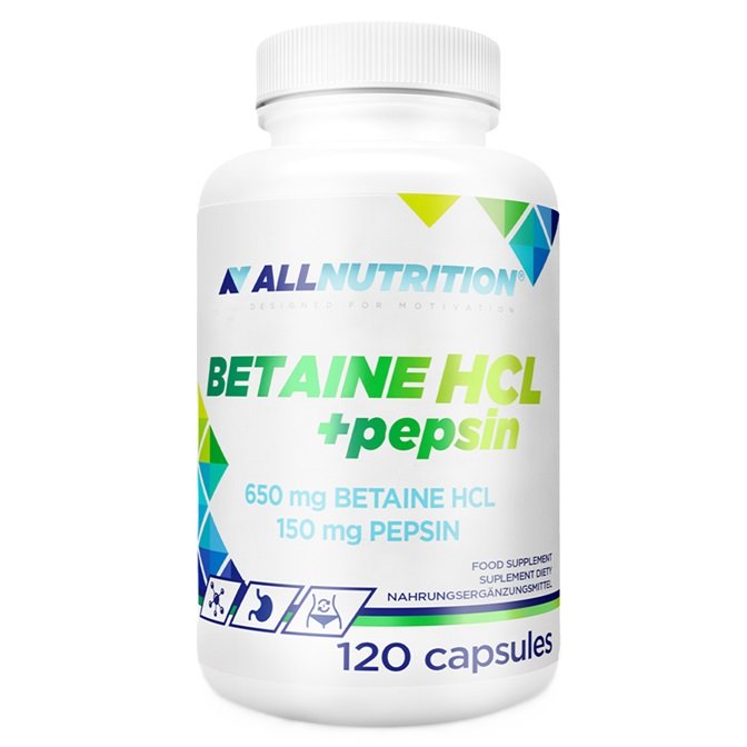 Allnutrition Betaine HCl + Pepsin 120 Capsules