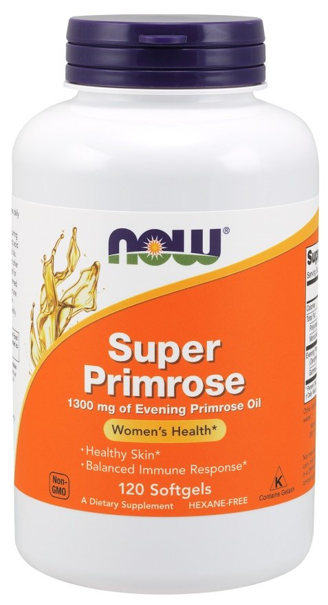 Now Foods Super Primrose 1300mg Evening Primrose Oil for Women's Health 120 Softgels