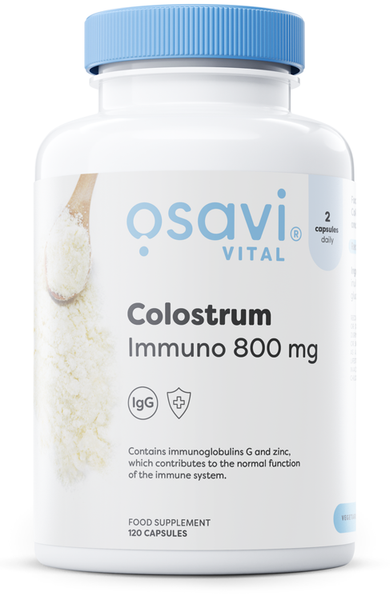 Osavi Colostrum Immuno Siara Bydlęca z Cynkiem na Wsparcie Odporności 120 Kapsułek