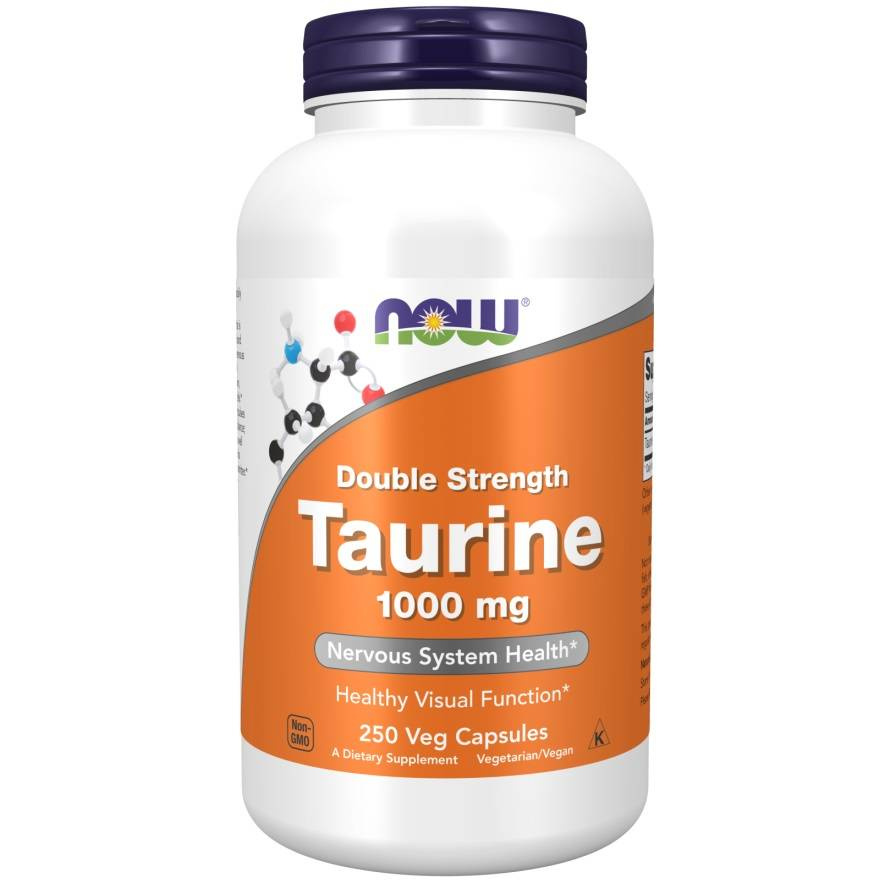 Now Foods Taurine 1000mg Double Strength Wspiera Zdrowe Widzenie 250 Kapsułek