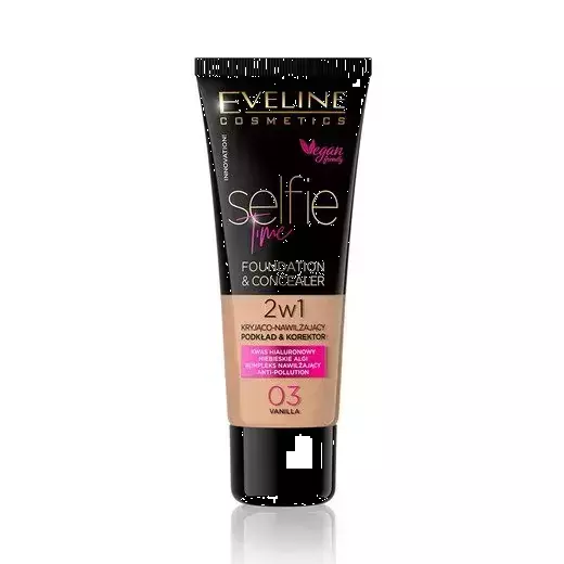 Eveline Selfie Time Kryjący Nawilżający Podkład Korektor Nr 03 Vanilla 30ml 