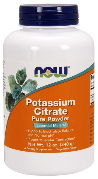 Now Foods Potassium Citrate Pure Powder Supports Muscle Contractions 340g