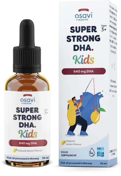Osavi Super Strong DHA Kids 640mg DHA dla Dzieci Cytrynowy 50ml