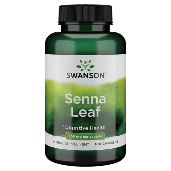 Swanson Senna Leaf 500mg Wsparcie Pracy Jelit 100 Kapsułek