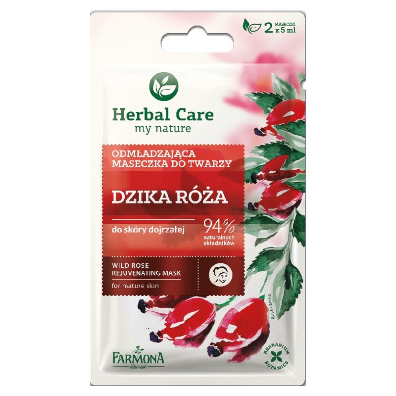 Herbal Care Odmładzająca Maseczka dla Dojrzałej Cery z Dziką Różą 2x5ml