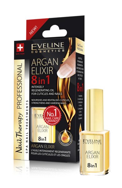 Eveline Argan Elixir Olejek Do Regeneracji Skórek I Paznokci 8W1 12 ml