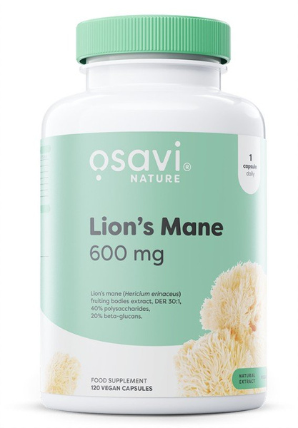 Osavi Lion's Mane 600mg For Brain Function and Mood 120 Vegan Caps