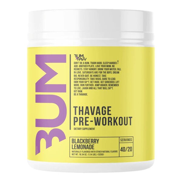 Thavage Pre-Workout, Blackberry Lemonade - 520g