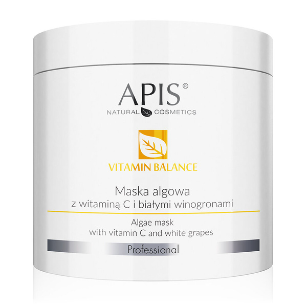 Apis Professional Vitamin Balance Maska Algowa z Witaminą C i Białymi Winogronami 200g