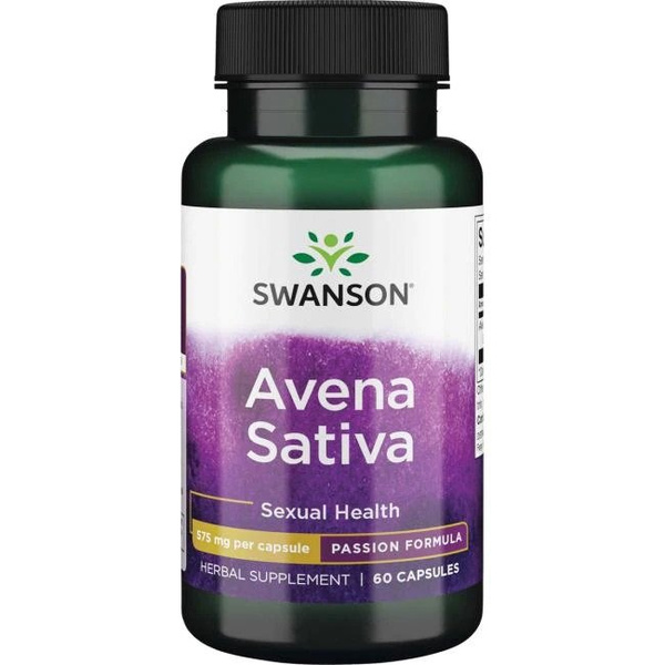 Swanson Avena Sativa 575mg Wspomaga Zdrowie Intymne 60 Kapsułek