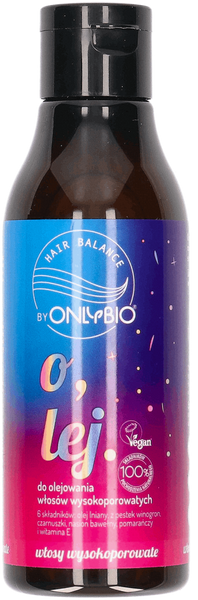 OnlyBio Hair Balance Vegan Oil for High Porosity Hair with Linseed Oil 150ml